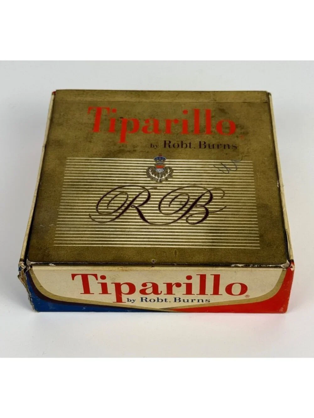 Vintage Tiparillo Cigar Box Square Cardboard Collectible Mid-Century
